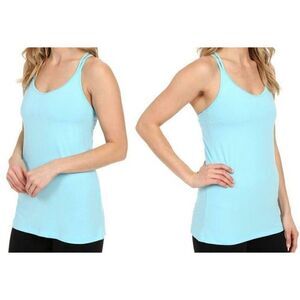 UNDER ARMOUR Womens Sz Large 1271634 915 Heatgear Racerback Tank Top Teal Blue